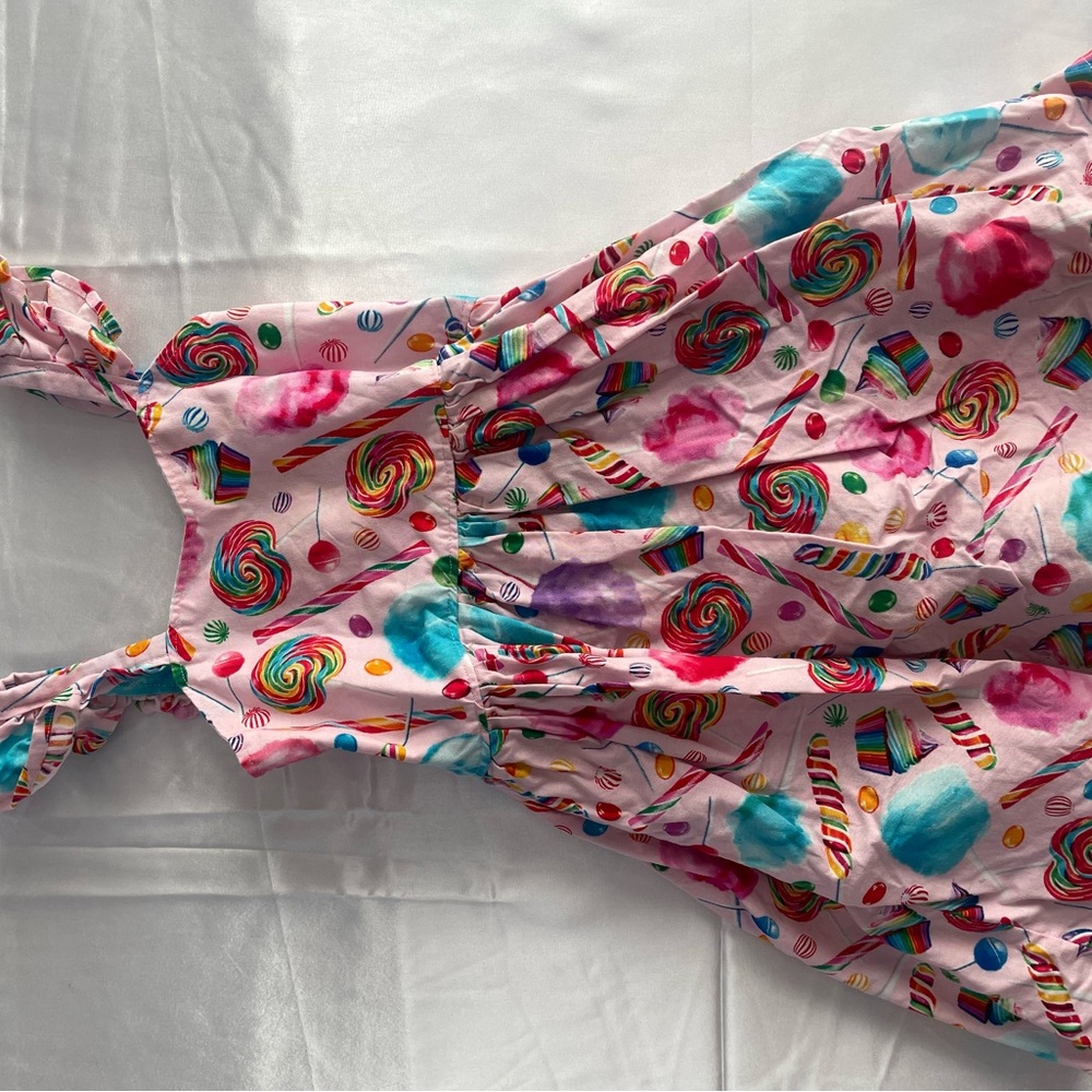 Vibrant Candy Print Kids Dress